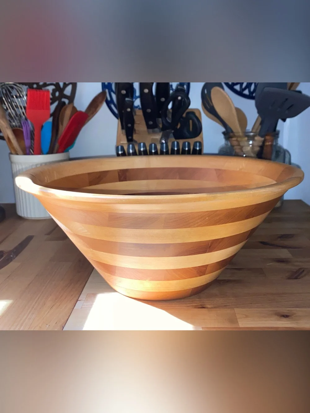 John McLeod Wood Salad Bowl for Williams-Sonoma Vermont Bowl Co
